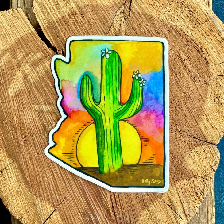 Arizona Saguaro Watercolor Sticker