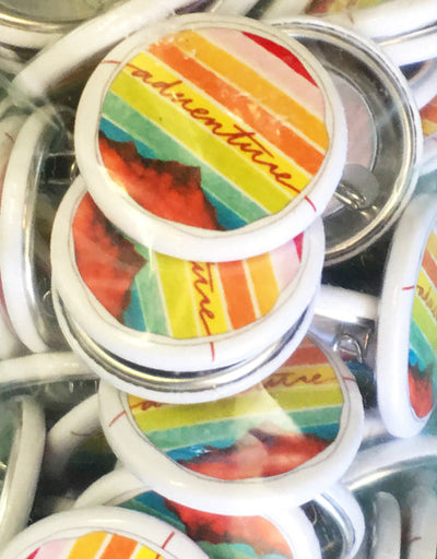 Adventure Watercolor Button