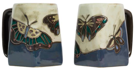 Butterflies Square Stoneware Mug