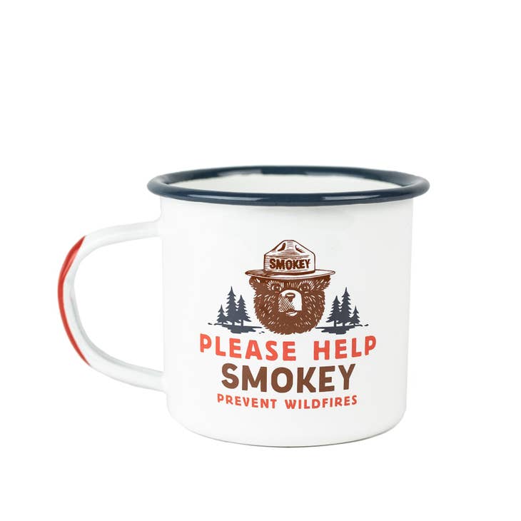 Please Help Smokey Enamel Mug