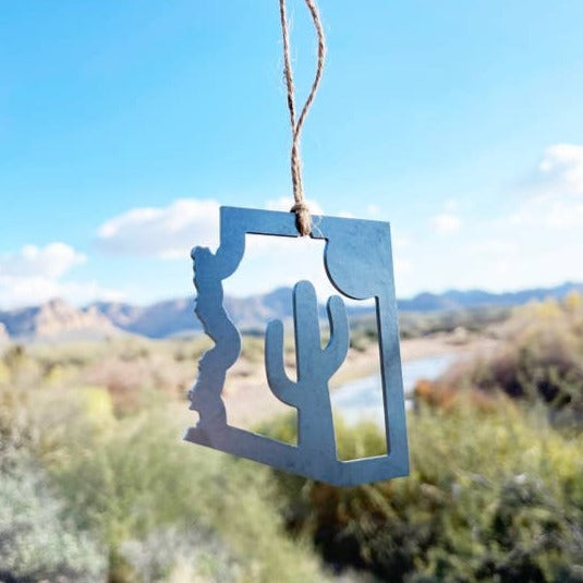 Arizona State Saguaro Steel Ornament
