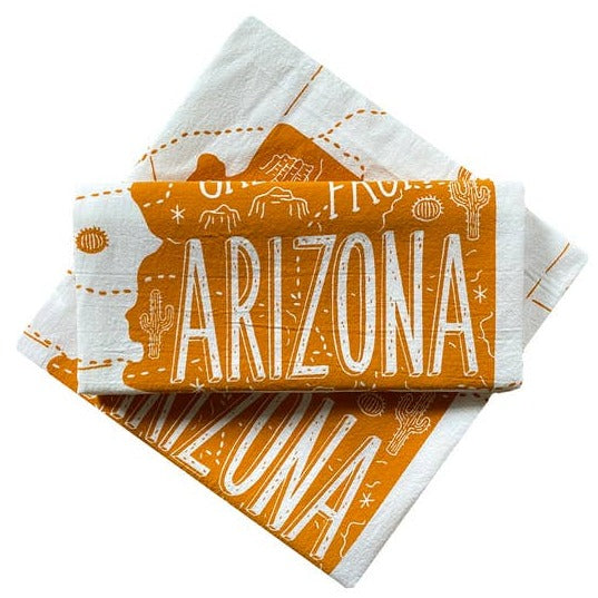 Greetings From Arizona Tea Towel