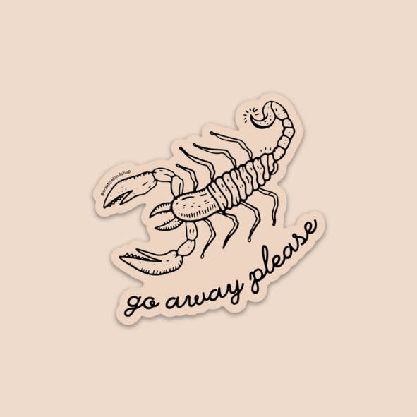 Go Away Scorpion Sticker