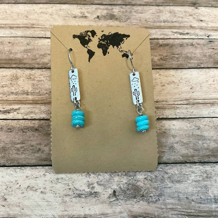 Saguaro Bead Dangle Earrings