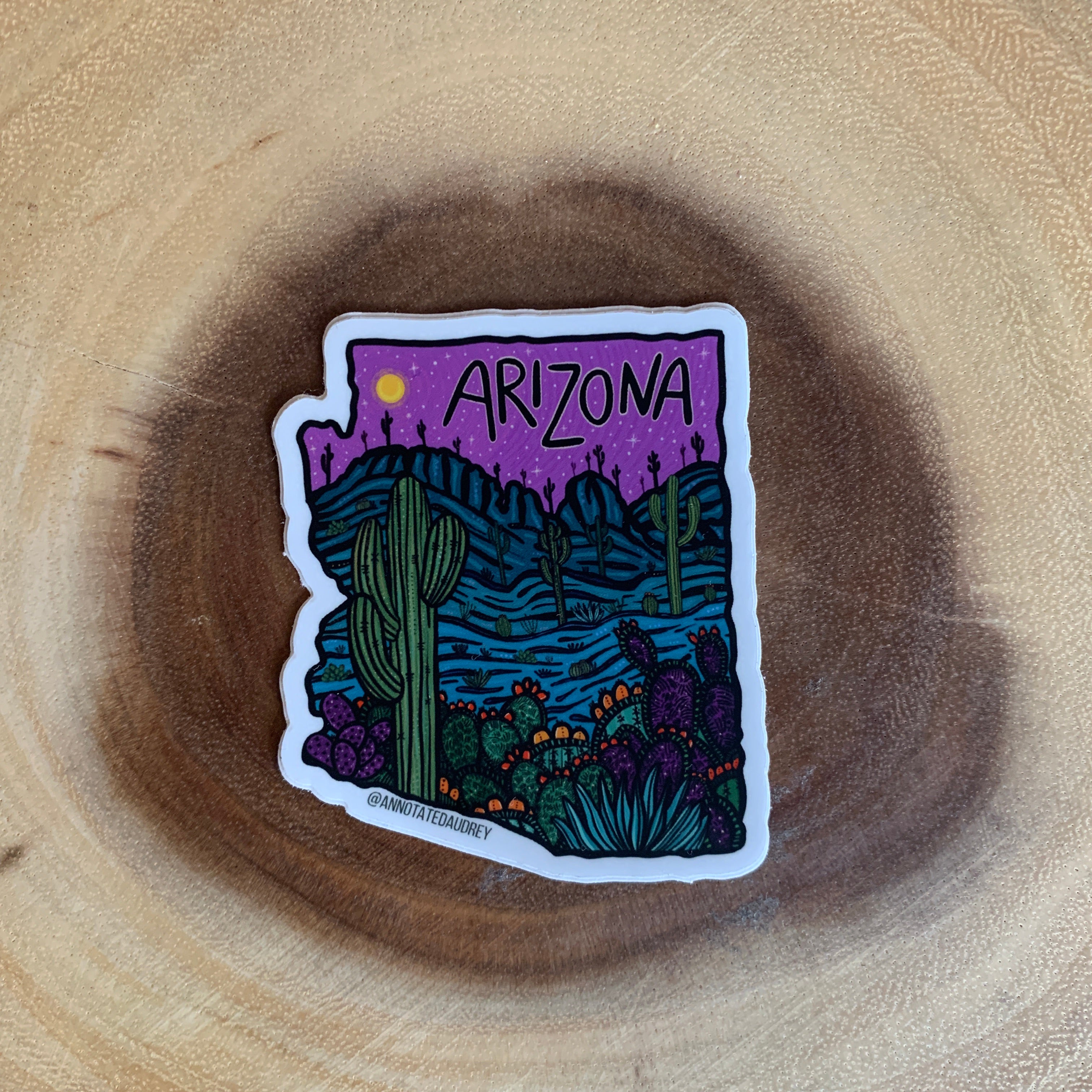 Purple Arizona Sticker