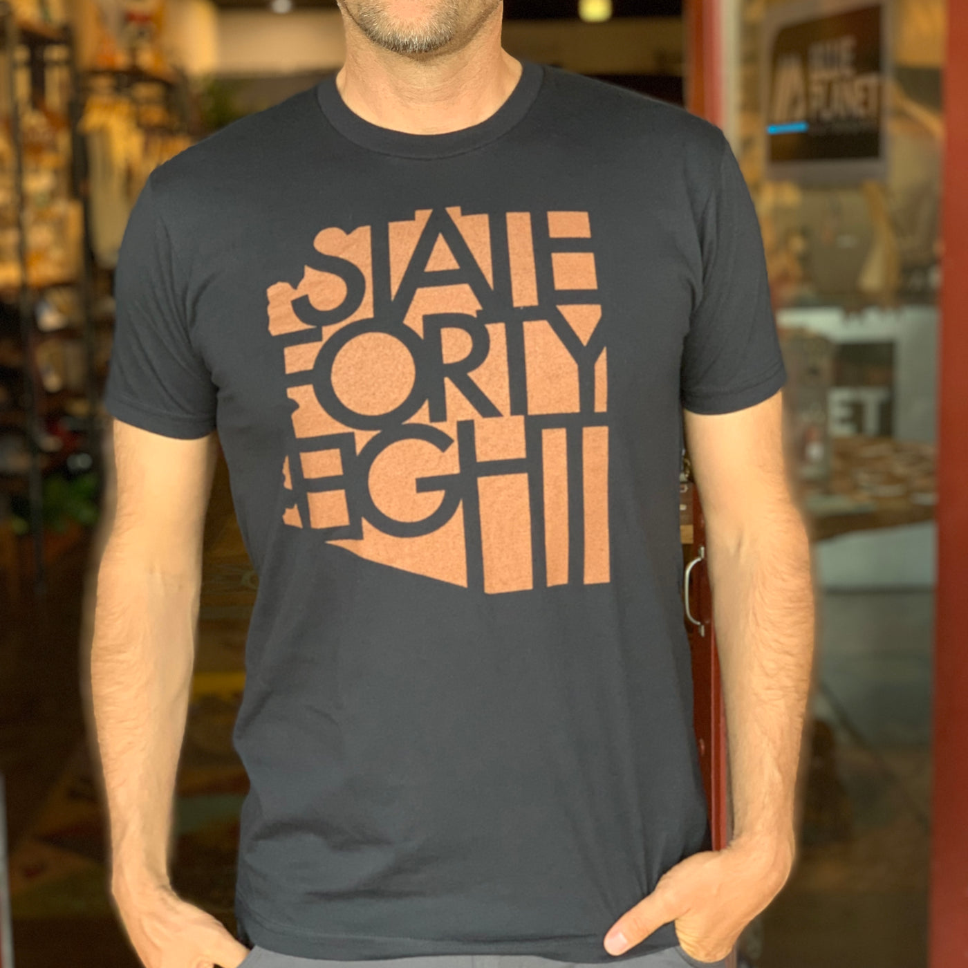 State Forty Eight Tee - Copper/Black