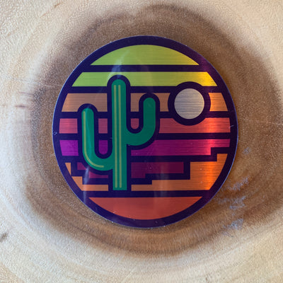 Stained Glass Sunset Sticker
