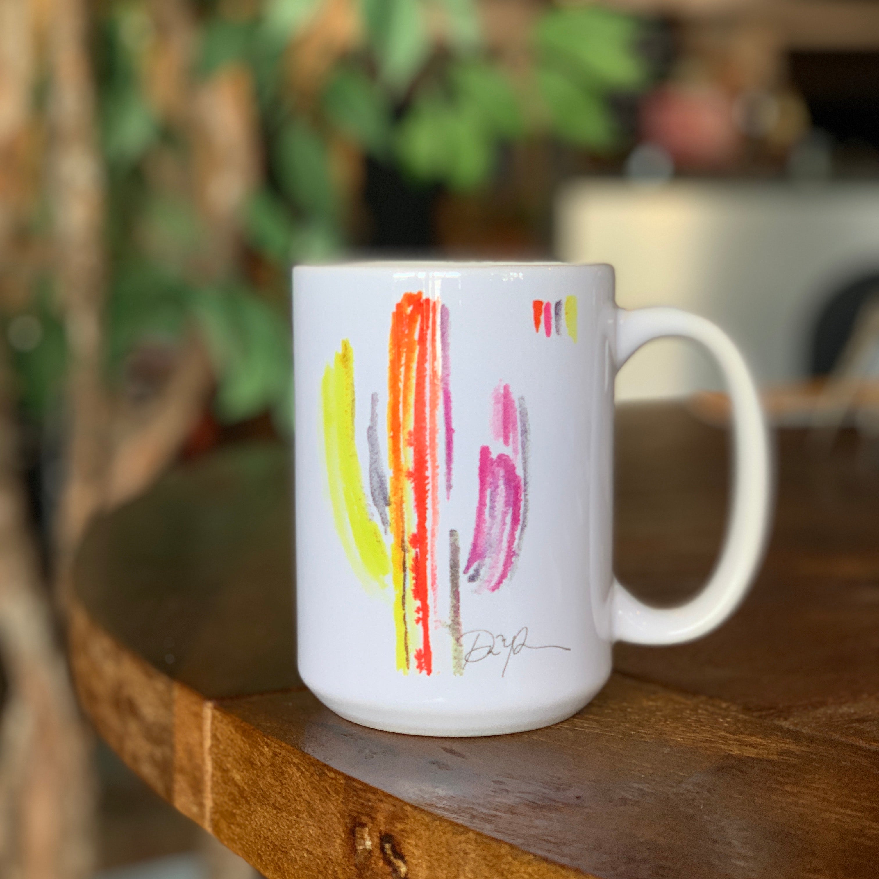 Technicolor Saguaro Ceramic Mug