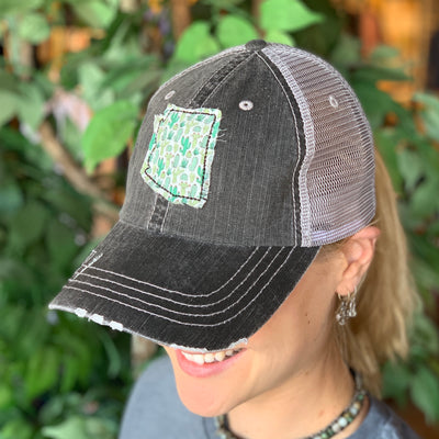 Cactus Patch Distressed Trucker