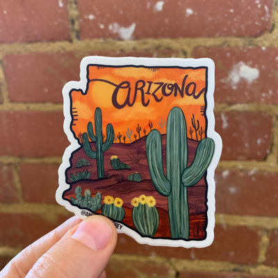 Orange Arizona Sticker