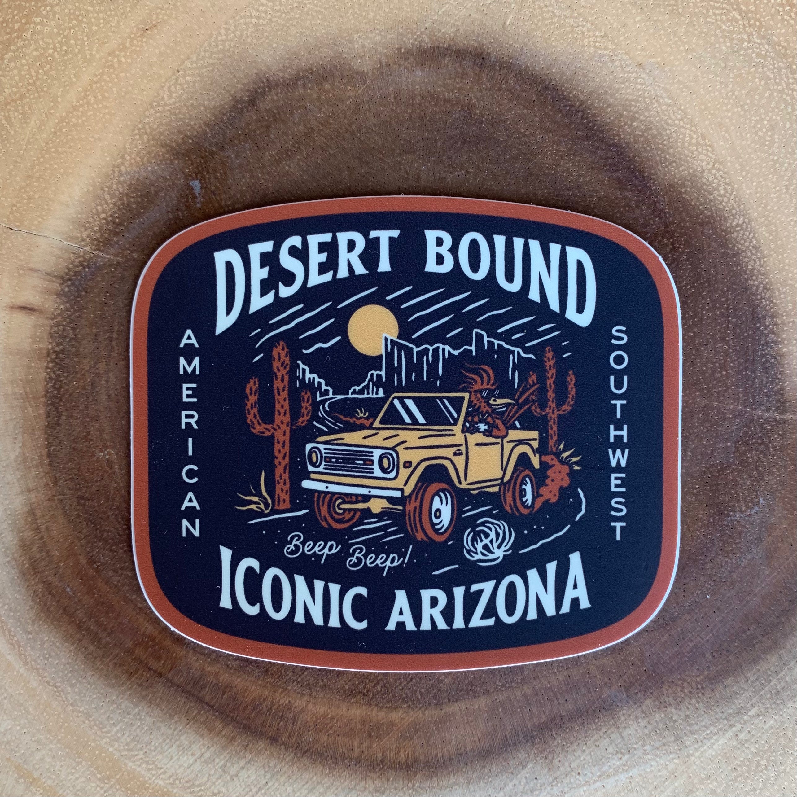 Desert Bound Beep Beep Sticker