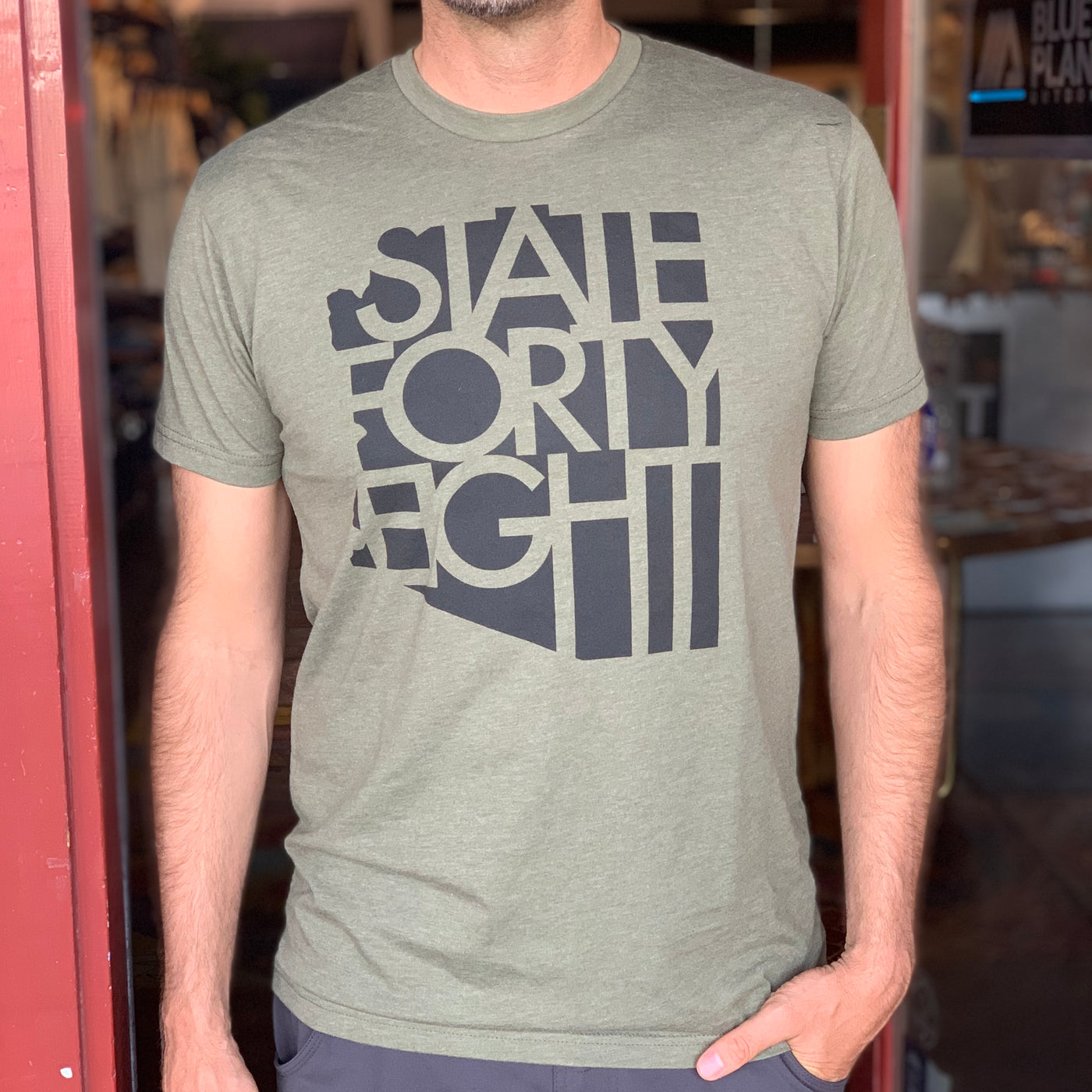 State Forty Eight Tee - Army Green