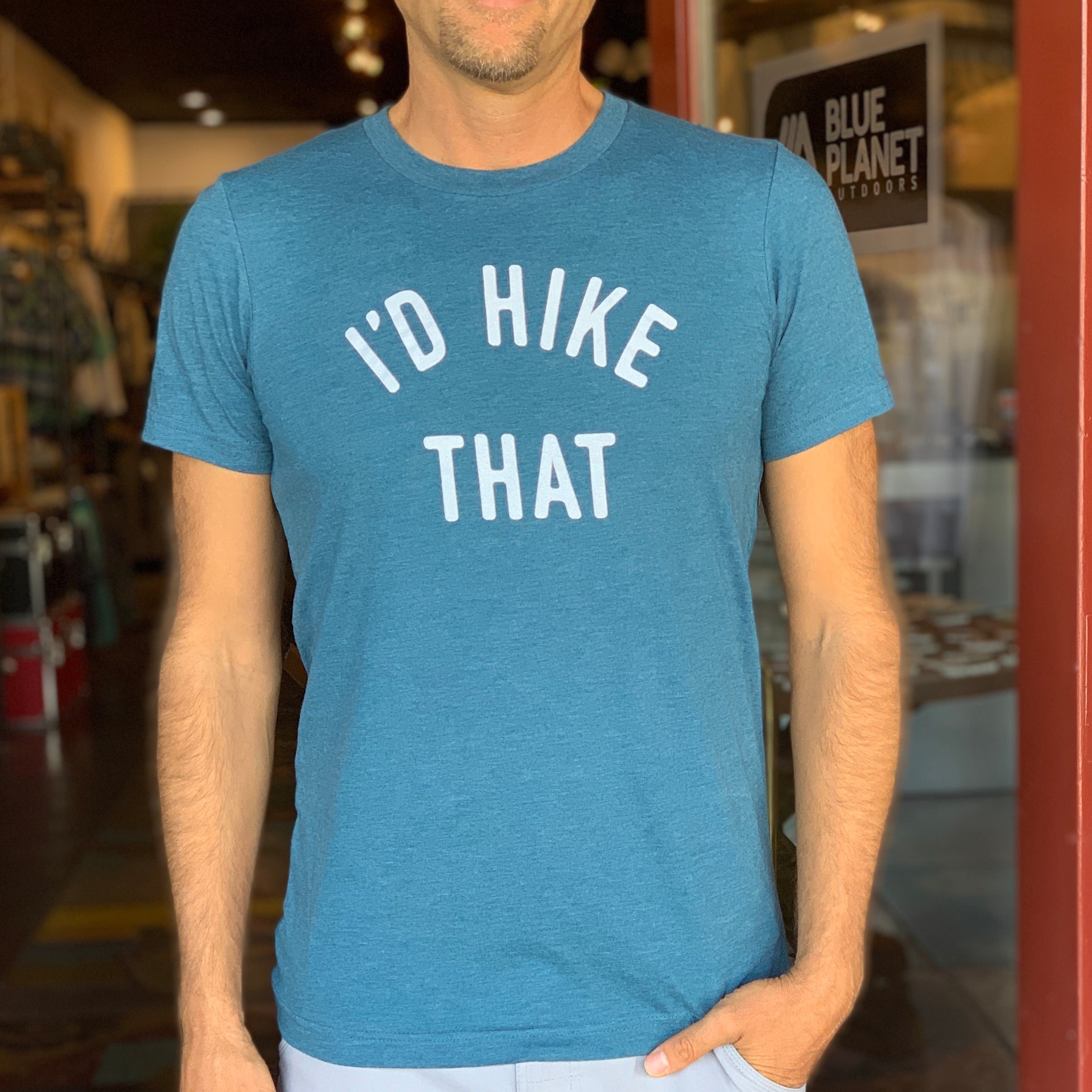 I’d Hike That Tee - Glacier Blue