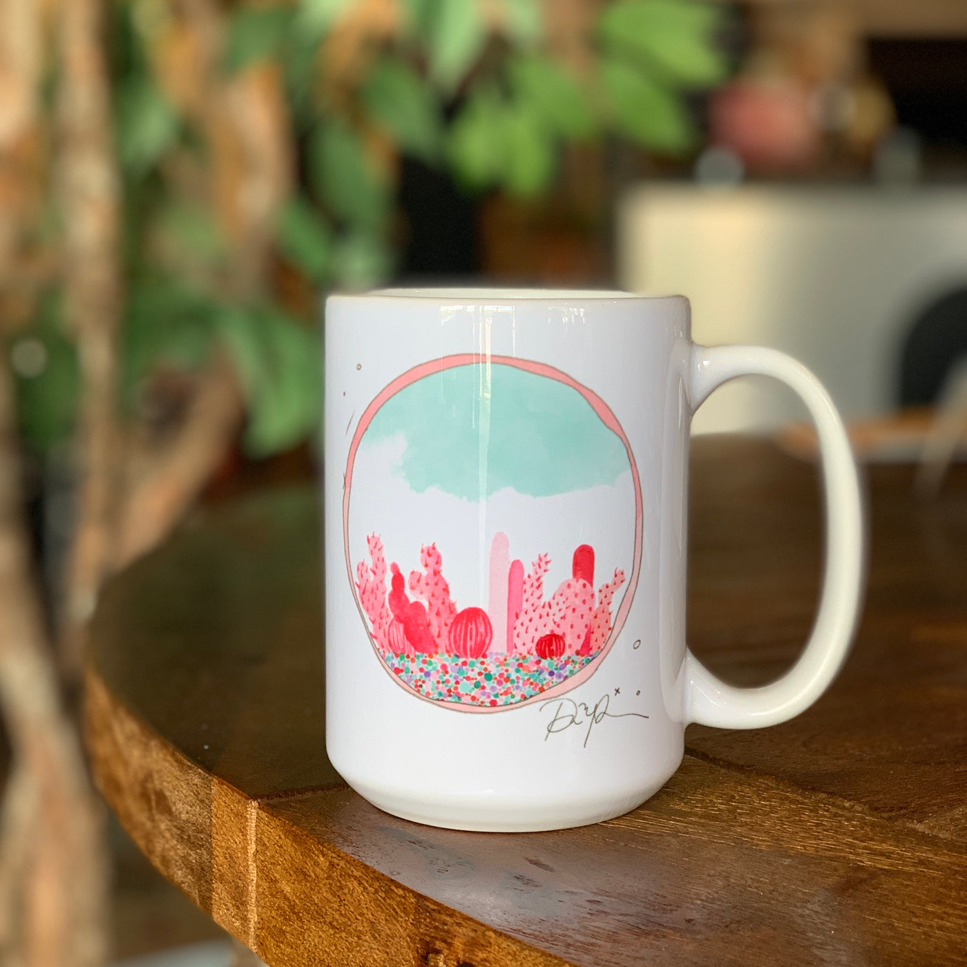 Prickly in Pink Ceramic Mug