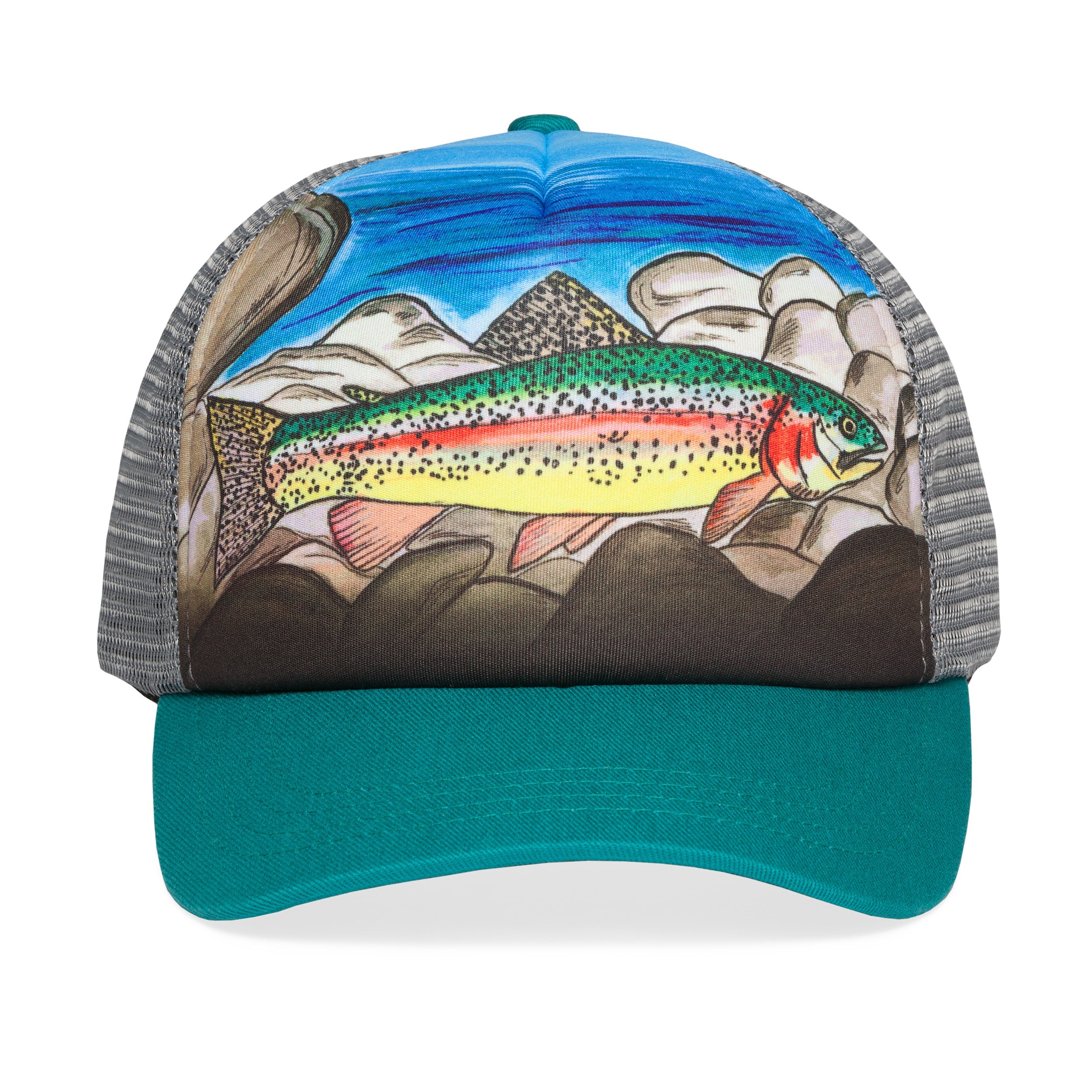Kids' Rainbow Trout Trucker Hat