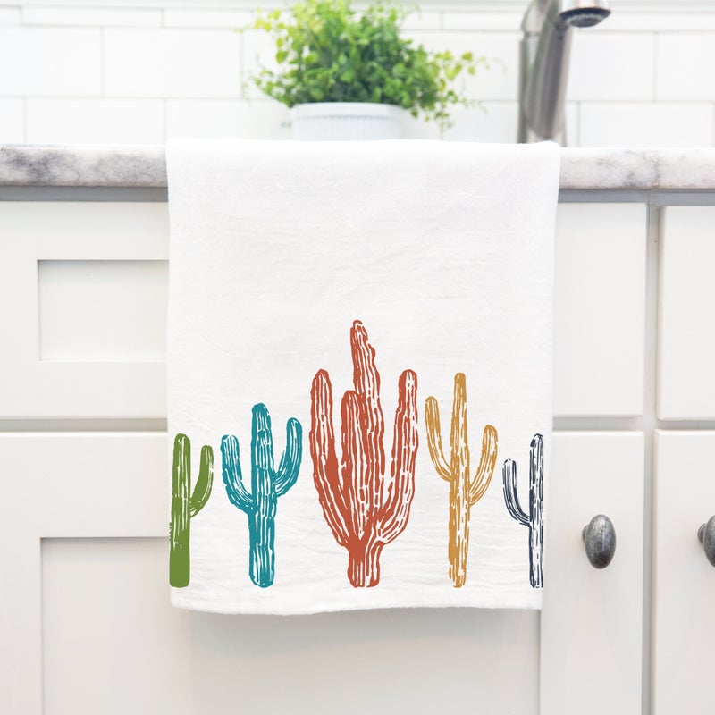 Sketchy Saguaros Tea Towel