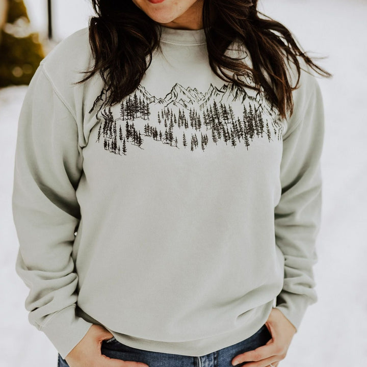 Mountain Sketch Crewneck Sweatshirt